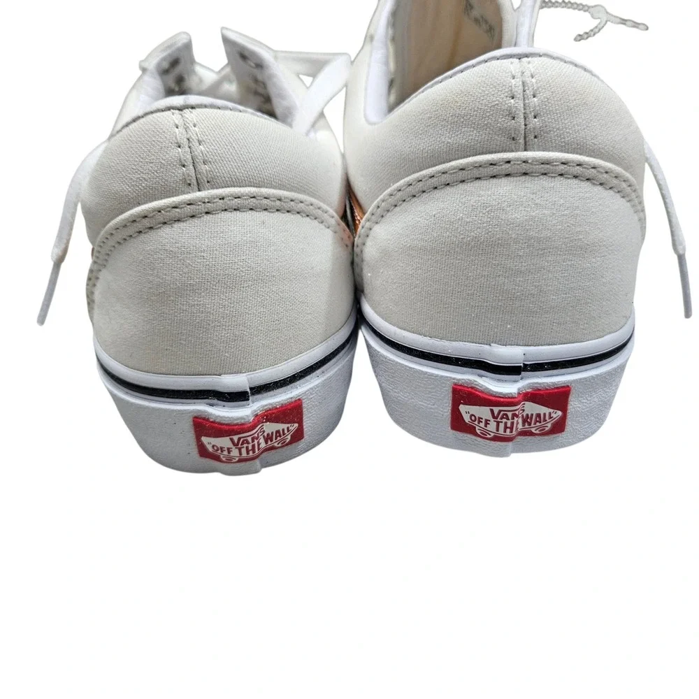 Vans NWOT Sneakers Low Top Casual Skate Shoes Sneakers White Blue Green M9 W10.5